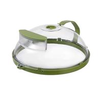 Wrtysully Cubierta para Microondas para Alimentos Cubierta Transparente para Salpicaduras Microondas con Asa y Caja Almacenamiento Agua Cubierta para Calentar Salpicaduras Microondas