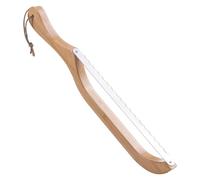 Wrtysully Cuchillo de Madera con Forma de para Pan, Cuchillo Dentado de 15,8 Pulgadas con Manejar de Madera, Rebanador de Pan para Pan Casero, Cortador de Pan de Masa Madre