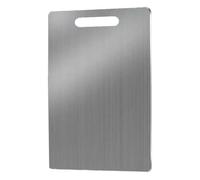 Wrtysully de Cortar para Cocina Tabla de Cortar de Acero Inoxidable Tabla de Cortar Grande Tabla de Cortar de Doble Cara de Calidad Alimentaria