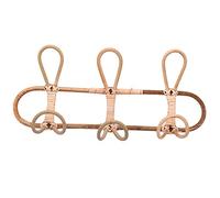 Wrtysully de Pared de RatáN Estante Organizador de Prendas para NiñOs Gancho para Colgar Ropa Sombrero Percha de RatáN Percha de DecoracióN para HabitacióN de NiñOs