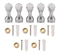 Wrtysully de Pared Decorativos de Cristal de 5 Piezas, Gancho para Toallas, Perchas de LatóN para Abrigo, para Batas, Accesorios de BañO