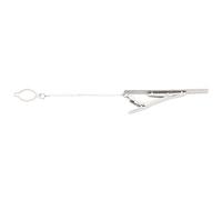 Wrtysully De Plata para Hombre de Acero Inoxidable Simples Flaco Corbata Bares Corchete Clip Pasadores