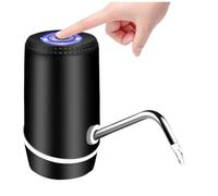 Wrtysully Dispensador de Agua de 5 Galones, Bomba Eléctrica para Botella de Agua con Interruptor y Carga USB, Bomba Dispensadora de Agua Portátil Negra