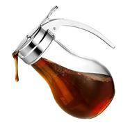 Wrtysully Dispensador de Jarabe de Vidrio de 14 Oz, Botella de Jarabe de Vidrio Antigoteo para Jarabe de Arce, Dispensador de Miel, Mezcla para Panqueques o Azúcar