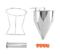 Wrtysully Dispensador de Masa para Panqueques, Dispensador de Pastel de Embudo de Acero Inoxidable de Varios Calibres con Soporte para Panqueques, Al Horno