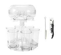 Wrtysully Dispensador de Vasos y Soporte para 6 Tazas, Dispensador de Vasos para Rellenar Líquidos, Dispensador Múltiple de 6 Tazas, Dispensador de Vasos de Barra