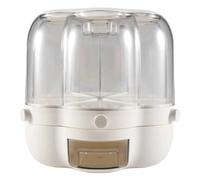 Wrtysully Dispensador Giratorio de Alimentos Cubo de Arroz Tanque de Almacenamiento de Arroz Contenedor de Grano Sellado Caja de Almacenamiento para el Hogar y la Cocina