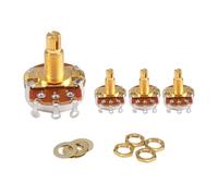 Wrtysully Eje PotencióMetros de Control de TamañO MéTrico Completo A500K PotencióMetros de Cono CóNico Pot para Guitarra EléCtrica Bajo (Juego de 4)