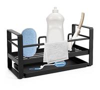 Wrtysully el Organizador de Cajita de Soporte de JabóN de Cepillo de Esponja de Encimera con Bandeja de Drenaje para Cocina, Estante de Organizador de Cepillo de Limpieza