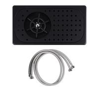 Wrtysully Enjuagadora de Jarra Enjuagadora de Vidrio para Bar de Acero Inoxidable para, Enjuagadora en Aerosol Lavador de Vasos para Hotel, CafeteríA, Restaurante, Color Negro