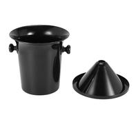 Wrtysully Escupita de Vino de PláStico Negro de Volcado de Vino - Tamaño EstáNdar con Cubeta de ChampáN con Embudo Negro