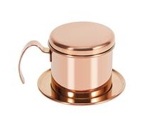 Wrtysully Filtro de Café Vietnamita de Acero Inoxidable Individual Olla de PerforacióN Manual Vietnam Filtro de Cafetera de Filtro,Uso al Aire Libre Familiar, Rosa