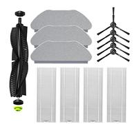 Wrtysully Filtro de Cepillo Lateral Principal y Accesorios de Repuesto de PañO de Mopa para Aspiradora RobóTica Qihoo 360 S10 X100 MAX