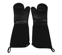 Wrtysully Guantes de Horno de Silicona Extralargos Guantes de Horno de Comercial de Alta Resistencia Guantes de Barbacoa Resistentes al con Forro de AlgodóN Acolchado Paquete 2