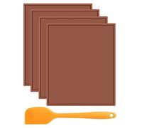 Wrtysully Hojas Deshidratadoras de Silicona con Borde, Bandejas de de Frutas para Frutas LíQuidas, Carne, Verduras, Hierbas con Raspador de Silicona