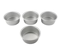 Wrtysully Juego 4 Moldes para Pasteles PequeñOs 4 Pulgadas, Moldes para Pasteles Redondos para Hornear, Latas, Utensilios para Hornear para Mini Pastel, Pizza, Quiche, No TóXico y Saludable