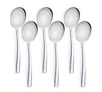 Wrtysully Juego de 6 Cucharas Grandes para Servir de Acero Inoxidable de 9,14 Pulgadas, Utensilios Grandes para Servir para Bufés, Fiestas, Catering, Aptos para Lavavajillas