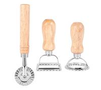Wrtysully Juego de Cortadores de Pasta para Ravioles, Fabricante de Sellos para Raviolis con Manejar de Madera para Raviolis, Pasta, AlbóNdigas, LasañA, Pierogi