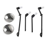 Wrtysully Juego de Limpieza para MáQuina de Café, Cepillo para MáQuina de Café, Inserto Al, Filtro Ciego de Metal, 58 Mm