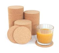 Wrtysully Juego de Posavasos de Corcho Redondos de 50 A 3,5 Pulgadas, Almohadillas para Bebidas Ecológicas para el Hogar, la Oficina, el Bar, Mesas de Café, Escritorios y Más