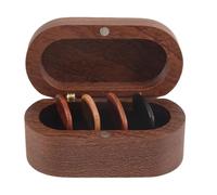 Wrtysully Juego de Soporte para PúAs de Guitarra con 4 PúAs de Madera, Caja de ExhibicióN de PúAs de Guitarra de Madera de Recuerdo Natural, Caja de Almacenamiento de Mini Guitarra