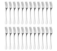 Wrtysully Juego de Tenedores de Cena de 24 Piezas, Tenedores de Cena de Acero Inoxidable Plateado de 7,1 Pulgadas, Tenedores para Cubiertos, Tenedores para el Hogar, la Cocina