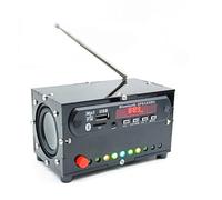 Wrtysully Kit Electrónico de Radio FM DIY Audio Bluetooth 5Wx2 Espectro Indica Reproductor de Música Práctica de Soldadura