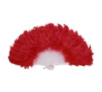 Wrtysully Ladies Pluma 1920 Fan Burlesque Disfraz Accesorios - Rojo