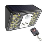 Wrtysully LáMpara de Alarma de Luz Solar Control Remoto Alarma de Seguridad Sensor de Movimiento Sirena de Alarma 129DB Detector para Patio de Casa Al Aire Libre