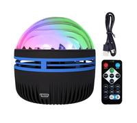 Wrtysully Lámpara de Proyección LED con Luz de Auroras Boreales, Control Remoto, Recargable por USB, Luz Ambiental Colorida, Decoración