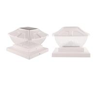 Wrtysully Luces Solares para Postes Al Aire Libre - 2 Paquetes de 2 Modos de Luces Solares para Vallas de Terraza, Postes de Luz Solares Impermeables IP65, Color