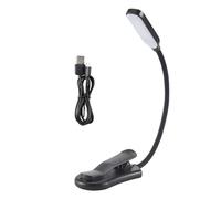 Wrtysully Luz de Libro Recargable Mini 7 LED Luz de Lectura 3 Niveles CáLido FríO LáMpara con Clip FáCil Flexible para Leer LáMpara de Lectura