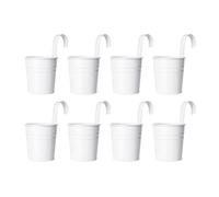 Wrtysully Maceta Colgante, Cubo de Hierro Metálico, Maceta para Barandilla, Soporte para Flores para Jardín, Maceta Colgante ()