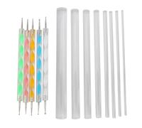 Wrtysully Mandala Juego de Herramientas de Puntos para Pintar Rocas,Kit de Puntos para Pintar Rocas,Pincel de Pintura de Piedra de Plantilla de Herramienta de Lunares Cepillo Cosmético