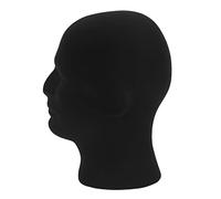Wrtysully Maniquí de Espuma para Hombre, Modelo de Cabeza de maniquí, Pelucas, Gafas, Gorra, Soporte de exhibición, Negro