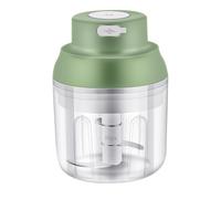 Wrtysully Mini Picadora de Alimentos de EléCtrica, Batidora Batidora InaláMbrica PortáTil, Picadora, Rebanadora, Picadora de Carne de Chile Trituradora de Cocina, 250ML, Verde