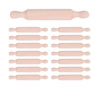 Wrtysully Mini Rodillo de Madera de 15 Piezas, 6 Pulgadas de, Rodillo para Hornear de Cocina, Rodillo PequeñO para Masa de Madera para NiñOs, Fondant