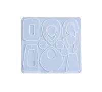 Wrtysully Molde de Epoxi de Cristal de Bricolaje Pendientes Colgante Hecho a Mano Molde de Silicona de JoyeríA de MúLtiples Especificaciones