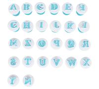 Wrtysully Molde de Letras Utensilios para Hornear de PláStico PasteleríA Mini Herramienta de DecoracióN de Pasteles en MayúSculas Cortador de Galletas Fondant de Chocolate Cupcake