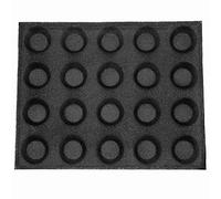 Wrtysully Molde de Silicona de 20 Agujeros Pastel T Mini Modelo de Pizza Molde de Hamburguesa de Pan Redondo Herramienta de Bandeja para Hornear Antiadherente