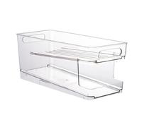 Wrtysully Organizador de Latas para Refrigerador de 2 : Caja de Almacenamiento de Bebidas con Ruedas Automática para Refrescos, Cervezas y Organizador de Refrigeradores