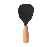 Wrtysully Pala de Arroz de Silicona Negra Celebridad de Internet Cuchara de Arroz Antiadherente Olla Arrocera Pala de Arroz Especial