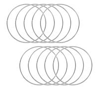 Wrtysully Paquete de 10 Anillos de Metal de AtrapasueñOs de Plata de 4 Pulgadas, Aros Florales, Anillo de Creaciones de Macramé para Manualidades, Bricolaje