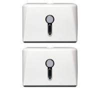 Wrtysully Paquete de 2 Dispensadores de Toallas de Papel Comerciales, Montaje en Pared, Adhesivo, Sin Perforación, con Cerradura, para Cocina