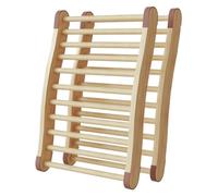 Wrtysully Paquete de 2 Respaldos para Sauna, Accesorios para Sauna, Respaldos para Sauna, Respaldos de Madera para Sauna Antideslizantes y Ergonómicos en Forma de S