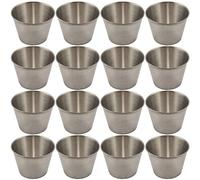 Wrtysully Paquete de 24 Tazas de Salsa de Condimento de Acero Inoxidable, Tazas de Salsa de InmersióN de Comercial, Tazas de Condimento de Ramekin Tazas de Porciones