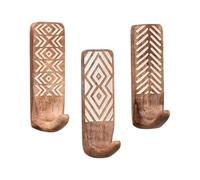 Wrtysully Paquete de 3 de Pared de Madera No Destructivos - de Pared Adhesivos - de Pared Decorativos Bohemios