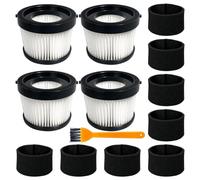 Wrtysully Paquete de 4 Filtros HEPA DCV5011H para Aspiradora de Mano InaláMbrica DCV501HB, con 8 Filtros de de Espuma y 1 Cepillo