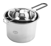 Wrtysully Paquete Doble de Acero Inoxidable de Doble Caldera, Manija Resistente Al para Chocolate, Mantequilla, Queso, Caramelo y Olla de Acero Dulce, Capacidad para 2 Tazas
