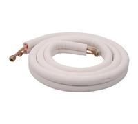 Wrtysully Par de Tubos de Bobina de Aire Acondicionado de 3 Metros, Juego de Cables de Cobre Aislados de 1/4 Pulgadas, Piezas de Aire Acondicionado, Tubo Refrigerante